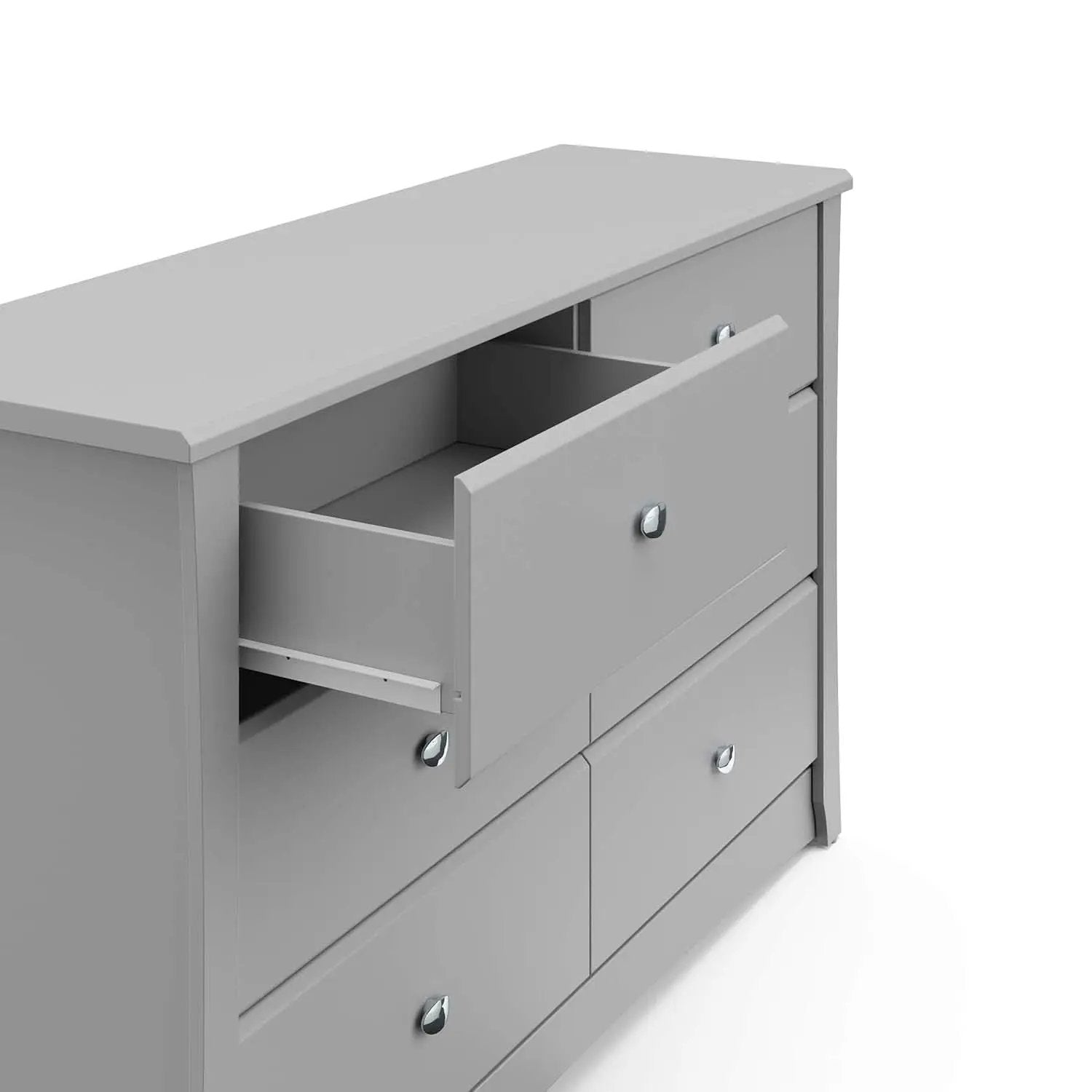 Crescent 6 Drawer Dresser Pebble Gray Nursery Organizer from PriceLows™