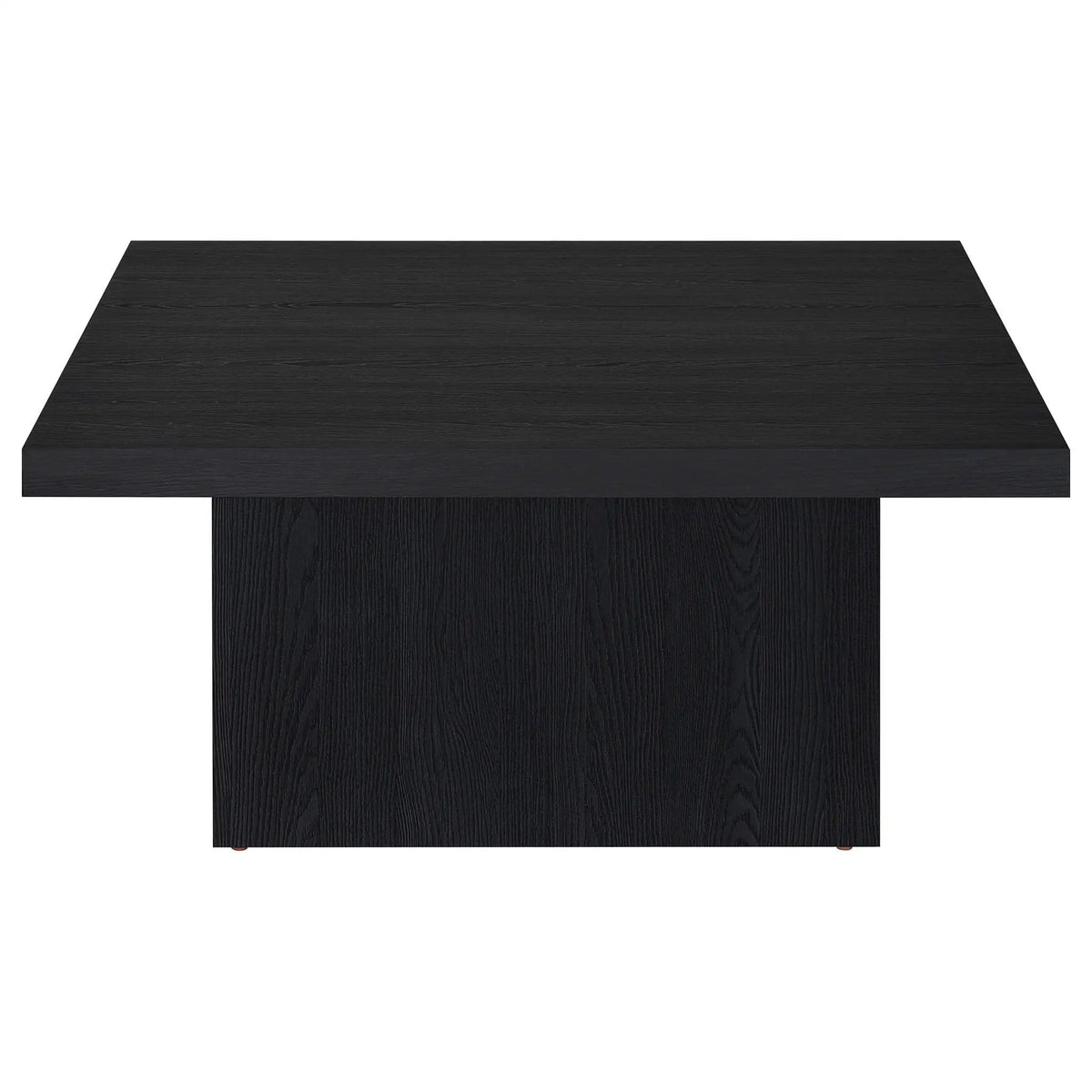 Devar Square Engineered Wood Cocktail Coffee Table | 35.5 x 35.5 x 16.25 in | Engineered Wood & Veneer | Black