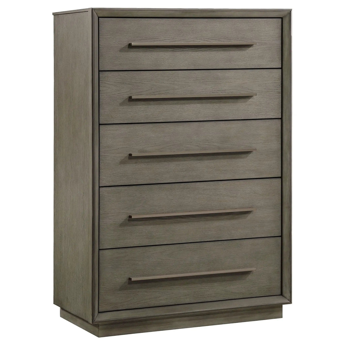 Durango 5-drawer Bedroom Chest Taupe | 38 x 20 x 54.5 in | Engineered Wood & Veneer | Oak