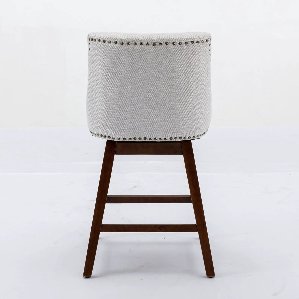 Counter Height Barstools | 26 Inch Seat | Fabric Upholstery | Set Of Two