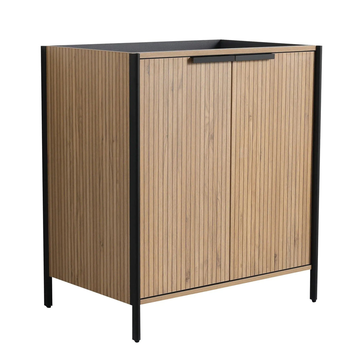Contemporary Freestanding Bathroom Vanity With Adjustable Shelves | 5 Pieces | Stainless Steel & Metal | Bathroom