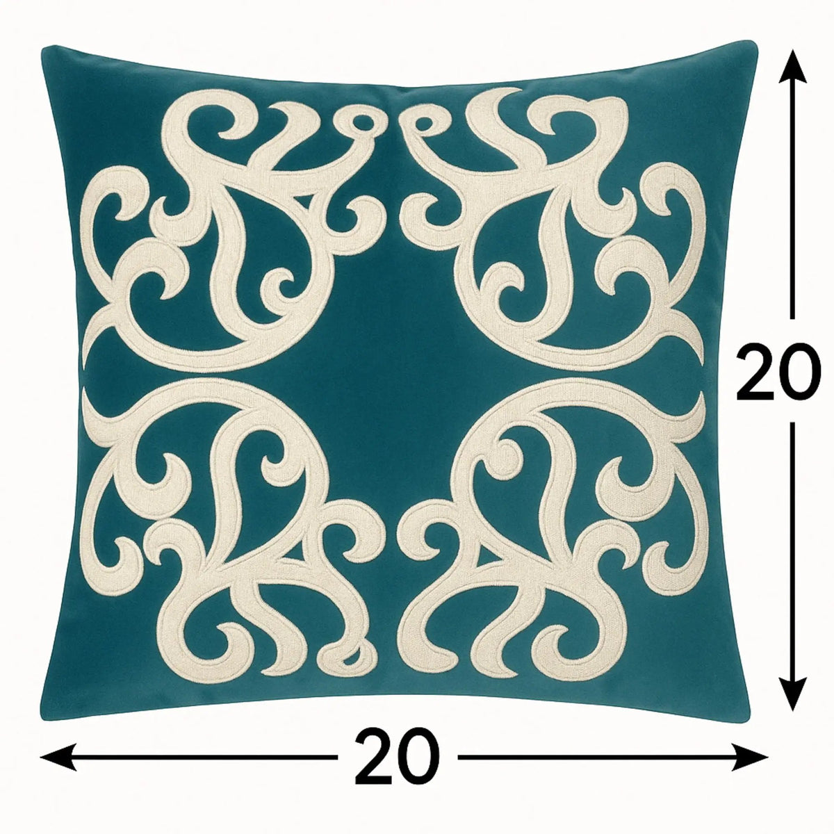 Pillow Cover | Vintage Vine Pattern | Hidden Zipper | Matching Back