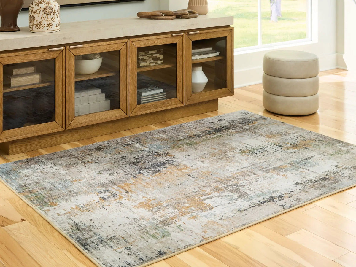 Torinette Area Rug | 108 x 144 Inch | Faux Fur Texture | Abstract Design