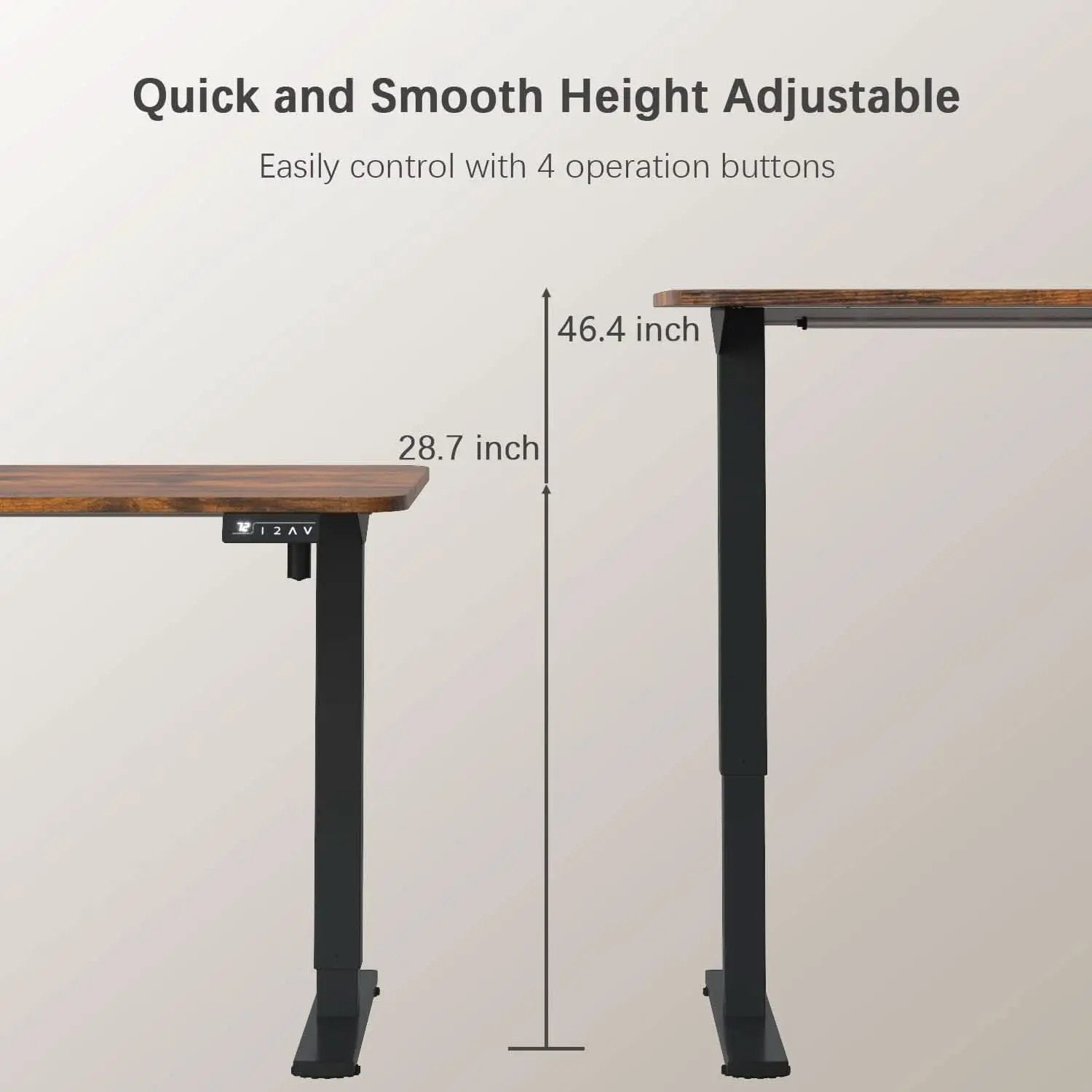 Electric Height Adjustable Standing Desk 55 X 24 Inch With Memory Presets from PriceLows™