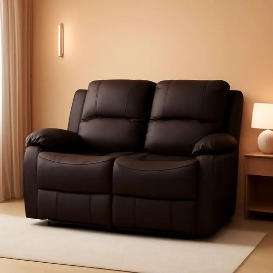 58 Inch Double Wall Hugger Theater Recliner Sofa, Chocolate from PriceLows™