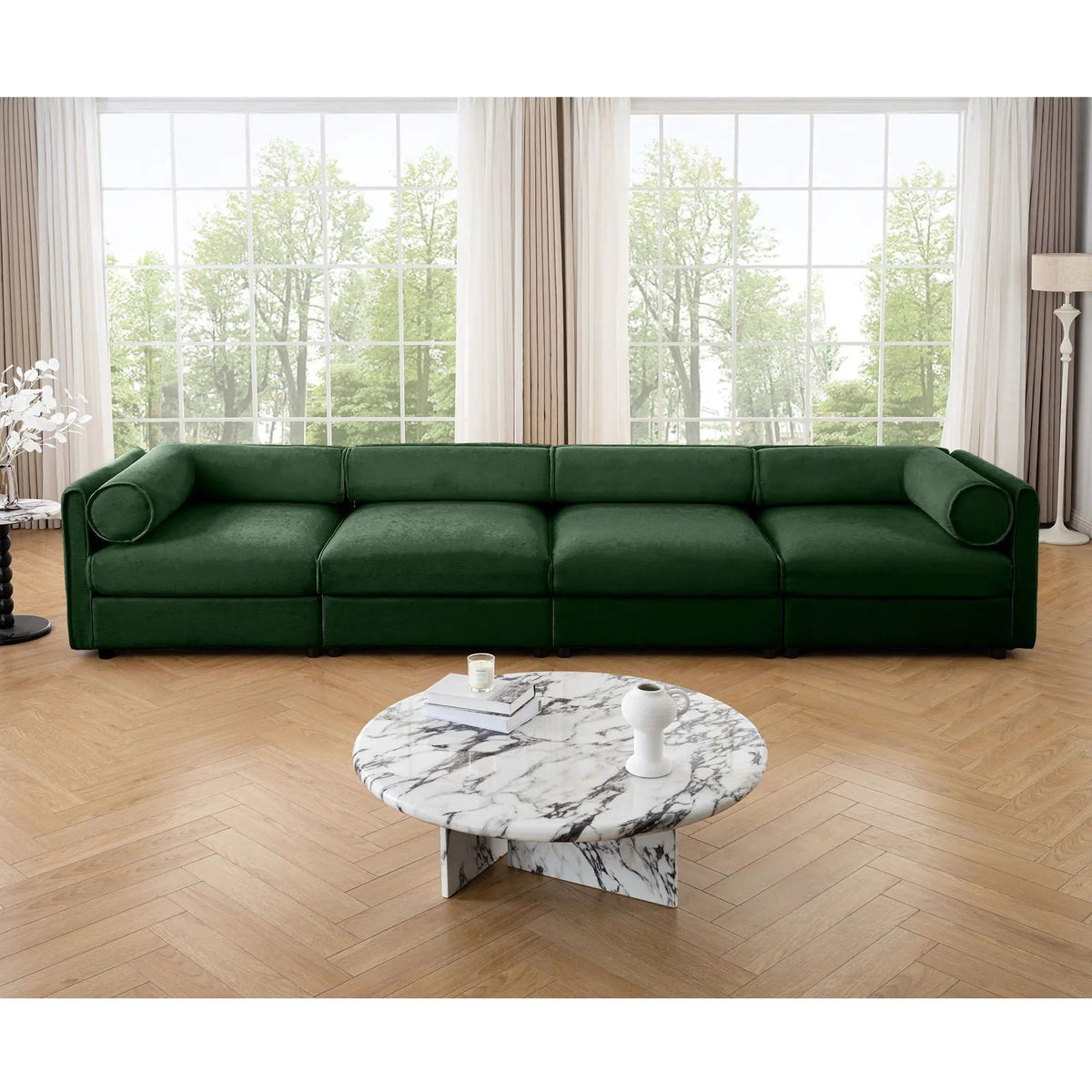 Stylish Sofa With Storage Seat And Cylindrical Backrest | Stationary Sofa | Living Room Furniture | Living Room