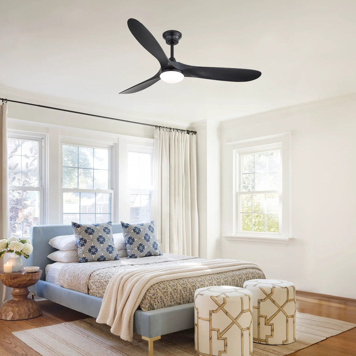 Smart Ceiling Fan | 60 Inch Span | Alexa Voice Control | Reversible DC Motor