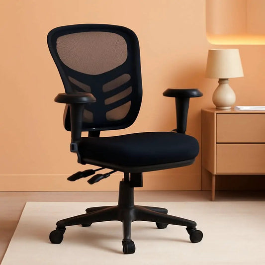 Ergonomic Mesh Office Chair With Adjustable Lumbar Black from PriceLows™