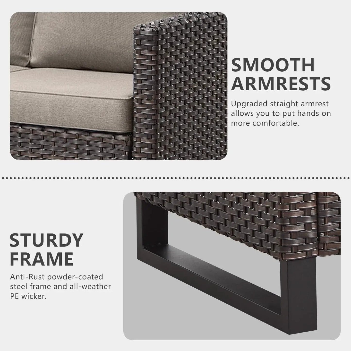 9 Piece Outdoor Patio Furniture Set with Swivel Rockers from PriceLows™
