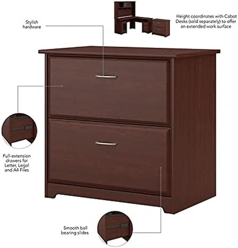 Cabot 2 Drawer Lateral File Cabinet Harvest Cherry from PriceLows™