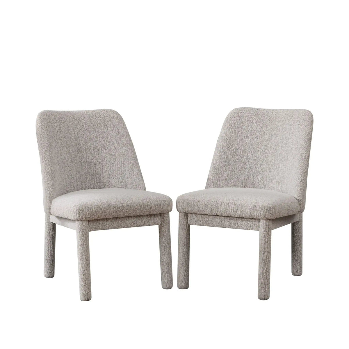 Wide Minimalist Dining Chair Chair Set | Chair Set | Rubberwood & Fabric | Dining Room