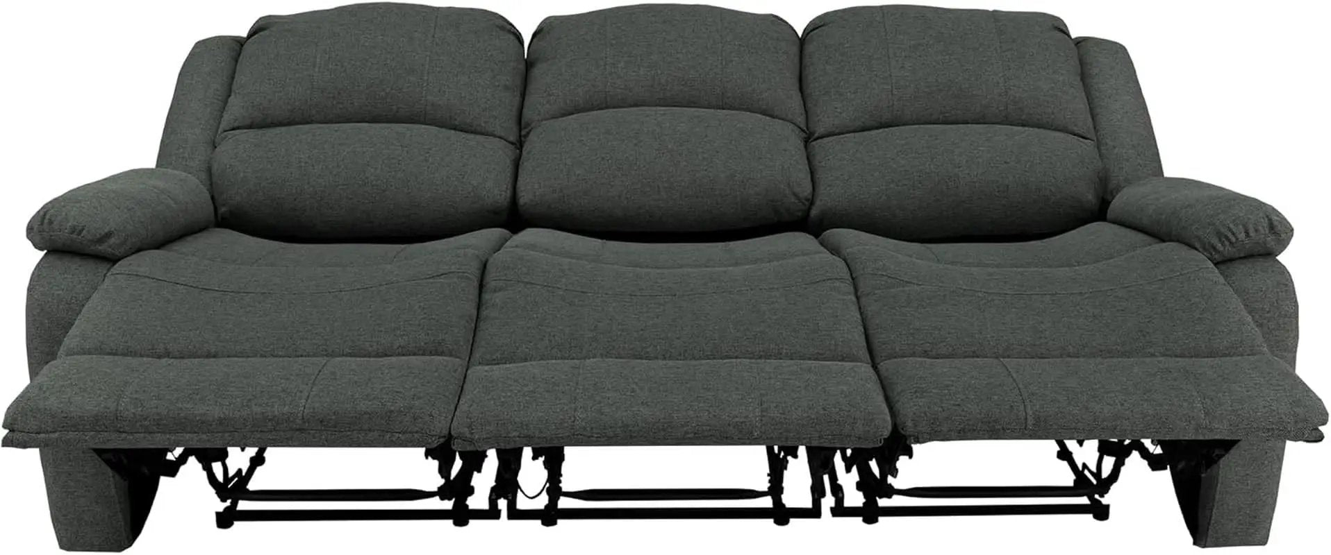 80-Inch RV Triple Recliner Sofa With Convertible Console from PriceLows™