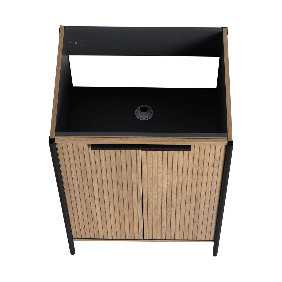 Contemporary Freestanding Bathroom Vanity With Adjustable Shelves | 5 Pieces | Stainless Steel & Metal | Bathroom