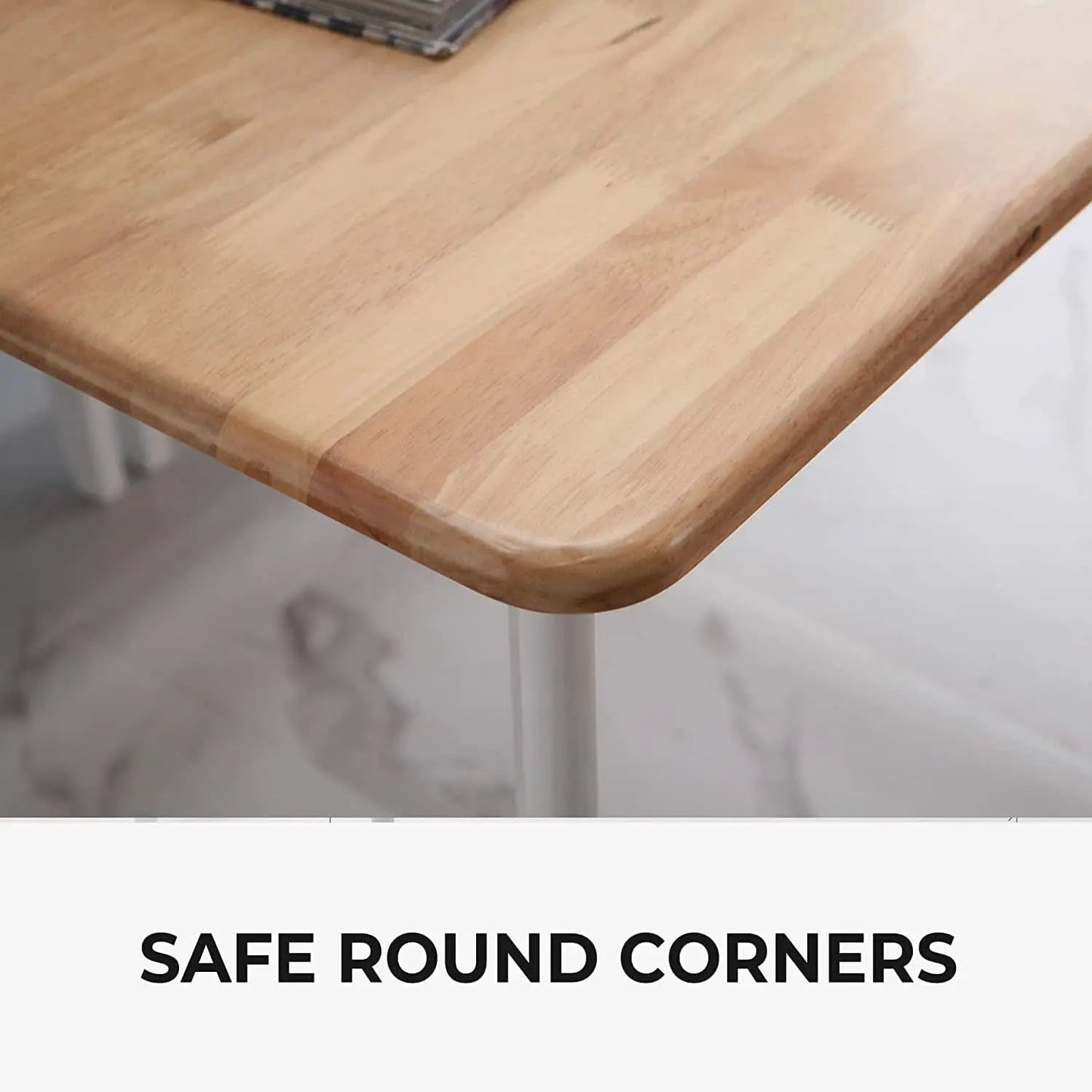 Mid Century Modern Solid Wood Rectangular Dining Table from PriceLows™