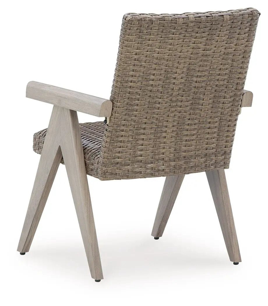 Cliff Trails Arm Chairs | Set Of 2 | Beige | Upholstered Seats