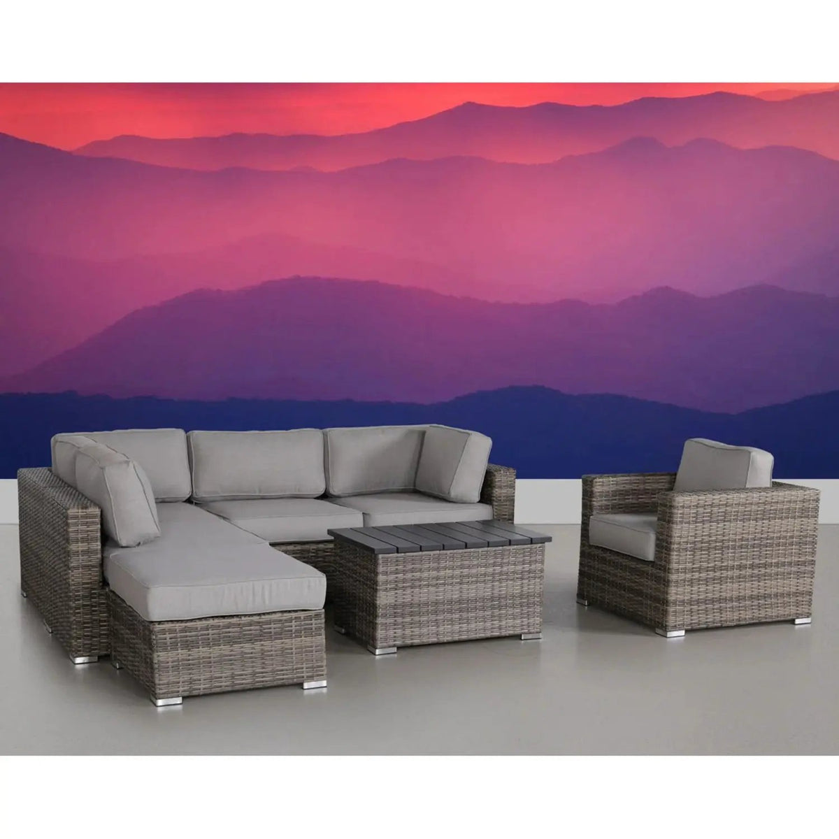 Outdoor Sectional Set | Handcrafted Wicker | Ultra-Soft Cushions | Entertainment Seating