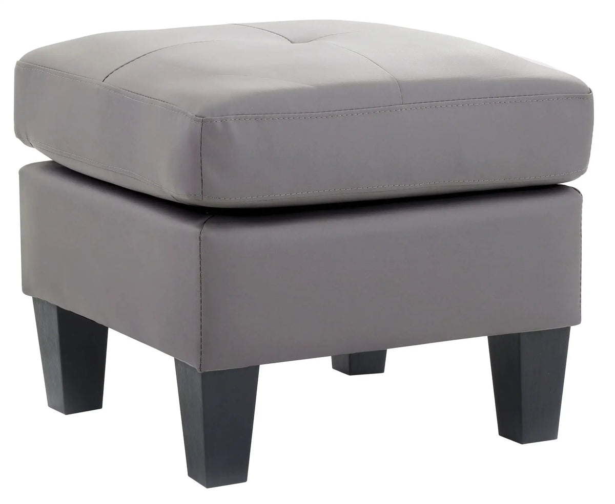 Tufted Ottoman | Compact Two Seater | White Finish | 23 In