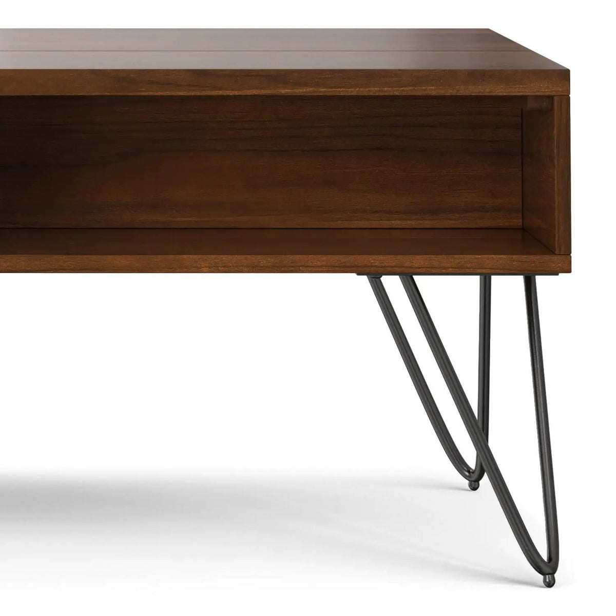 Hunter Lift Top Coffee Table | Handcrafted Solid Mango Hardwood | Split Lift Top | Large Storage Area