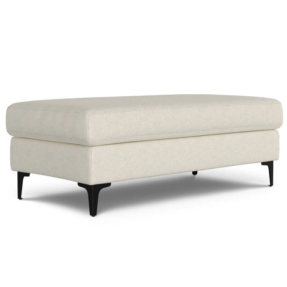 Ava Mid Century Ottoman | Performance Fabric | 100% Recycled Material | 36 Inch Width