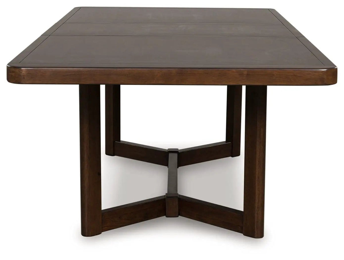 Dilenno Rectangular Dining Room Extension Table | 46.13 x 108 x 29.75 in | Mango Wood & Mdf | Dark Brown