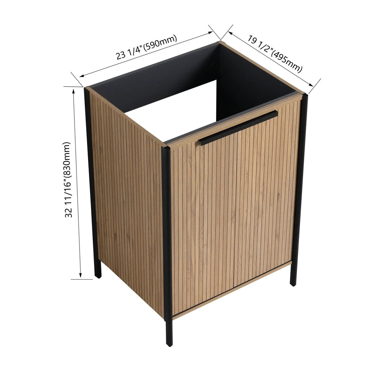 Contemporary Freestanding Bathroom Vanity With Adjustable Shelves | 5 Pieces | Stainless Steel & Metal | Bathroom