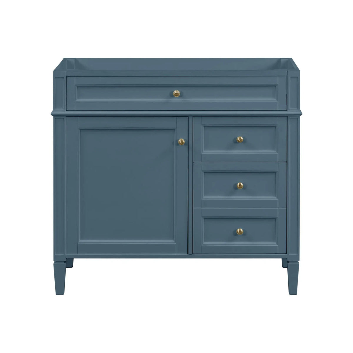 Bathroom Vanity | 3 Drawers | Blue Finish | Tip Out