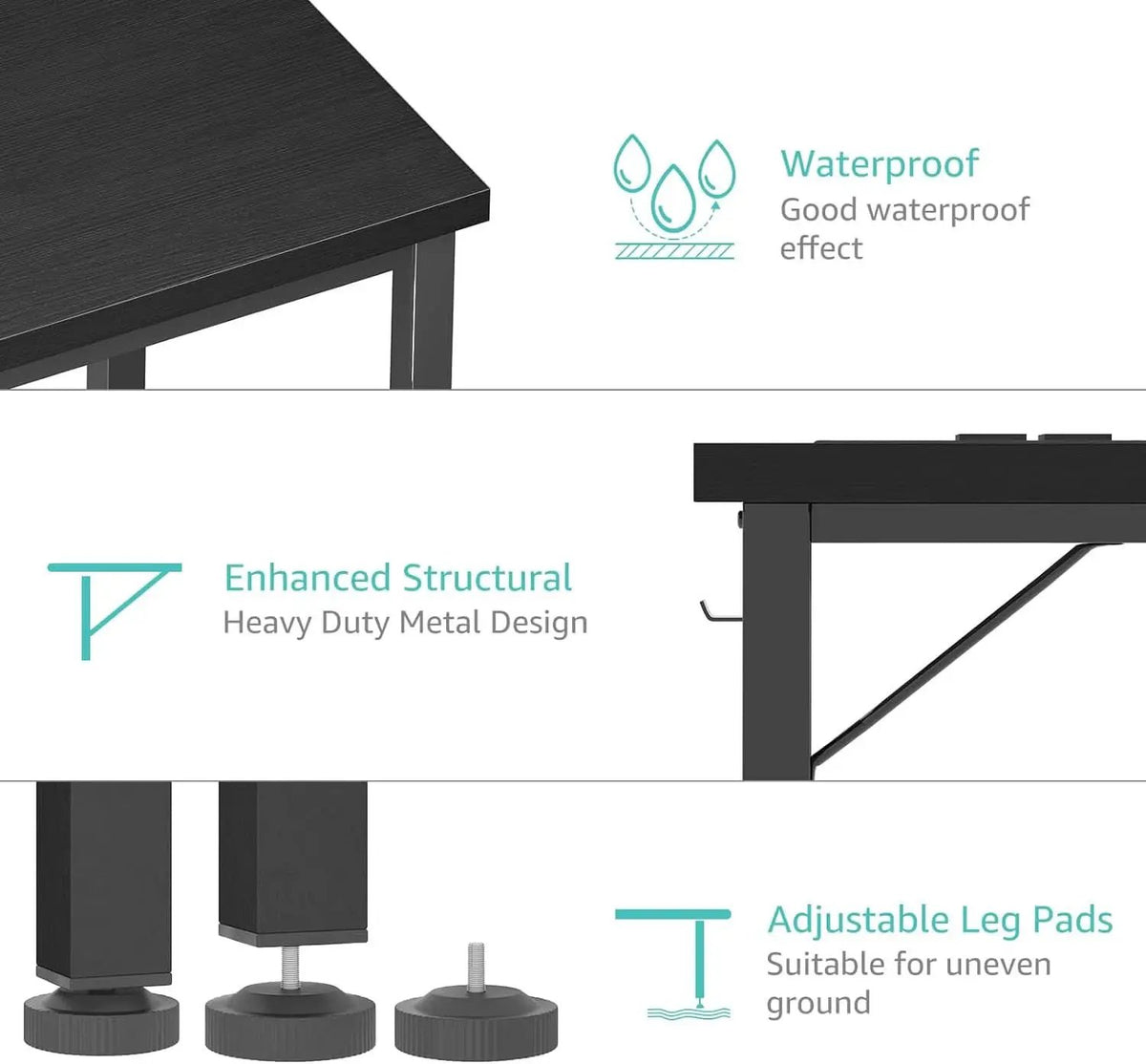 39 Inch Computer Desk With Built In Power Outlet And USB Charging Ports from PriceLows™