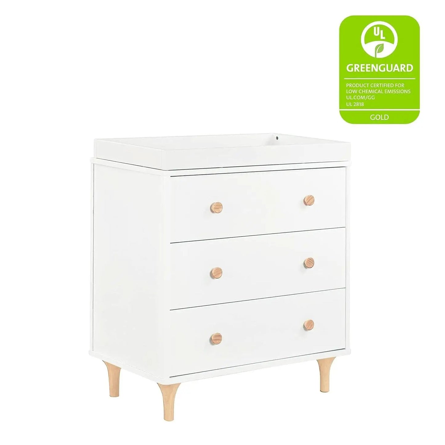 Lolly 3 Drawer Changer Dresser Removable Changing Tray White from PriceLows™