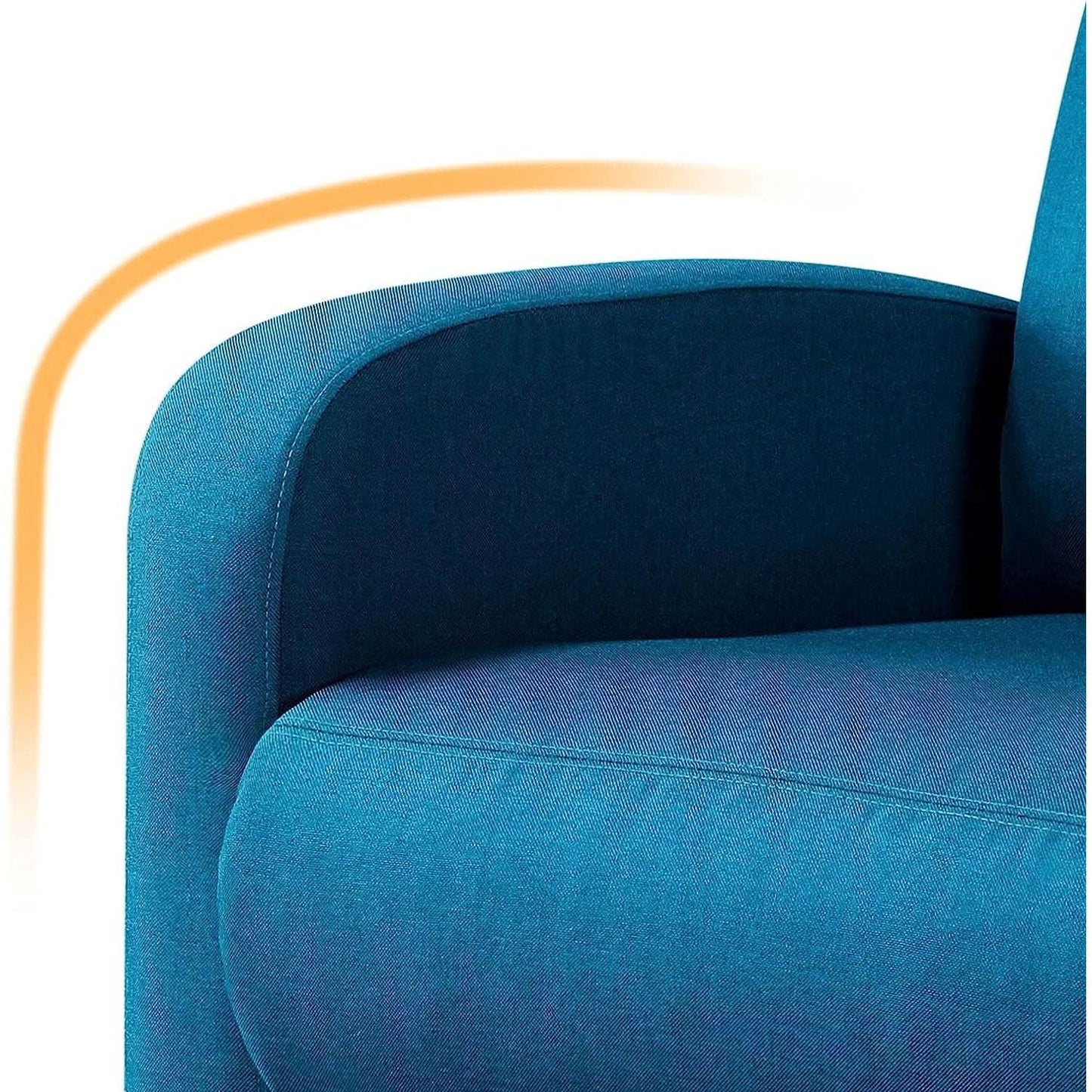 Blue Fabric Recliner Chair For Living Room Comfort from PriceLows™