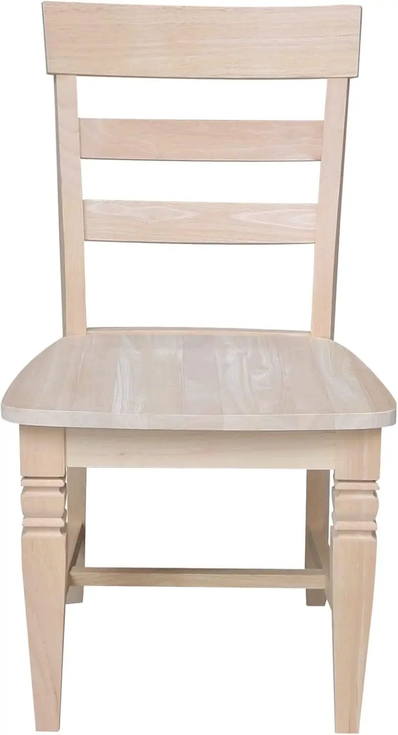 Two Java Dining Chairs Unfinished Parawood 225 Lb Capacity from PriceLows™