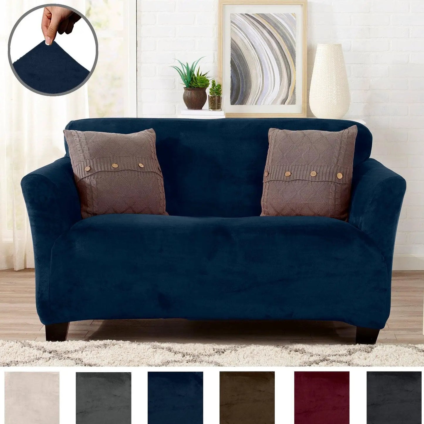 Velvet Stretch Slipcover - Gale Collection from PriceLows™