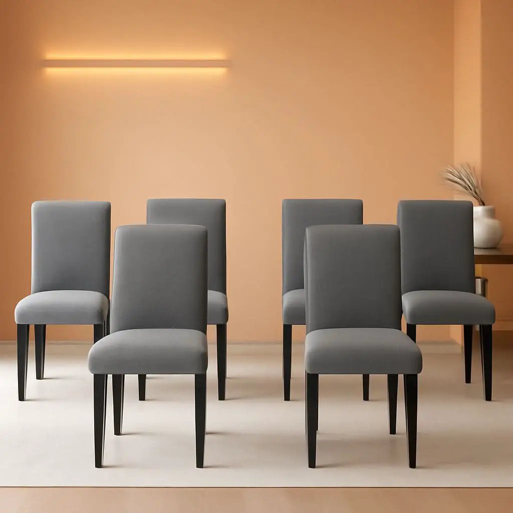 Set of 6 Mid Century Modern Upholstered Dining Chairs from PriceLows™