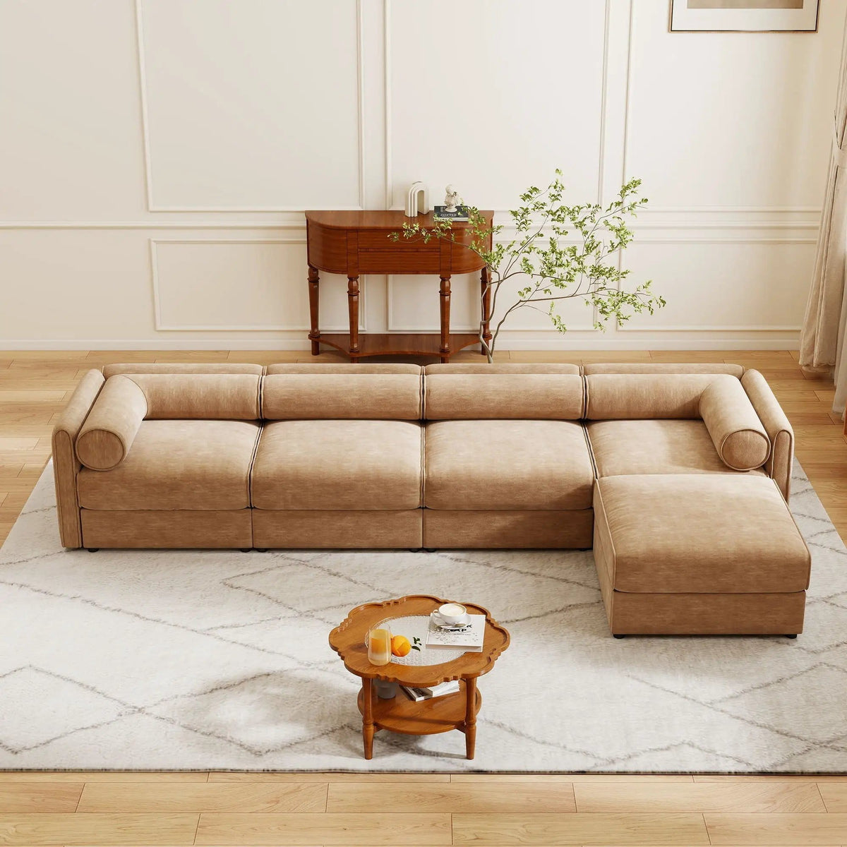 Contemporary Elegant Sofa With Storage And Ottoman 2 Piece Living Room Set | 2 Piece Living Room Set | Living Room Furniture | Living Room