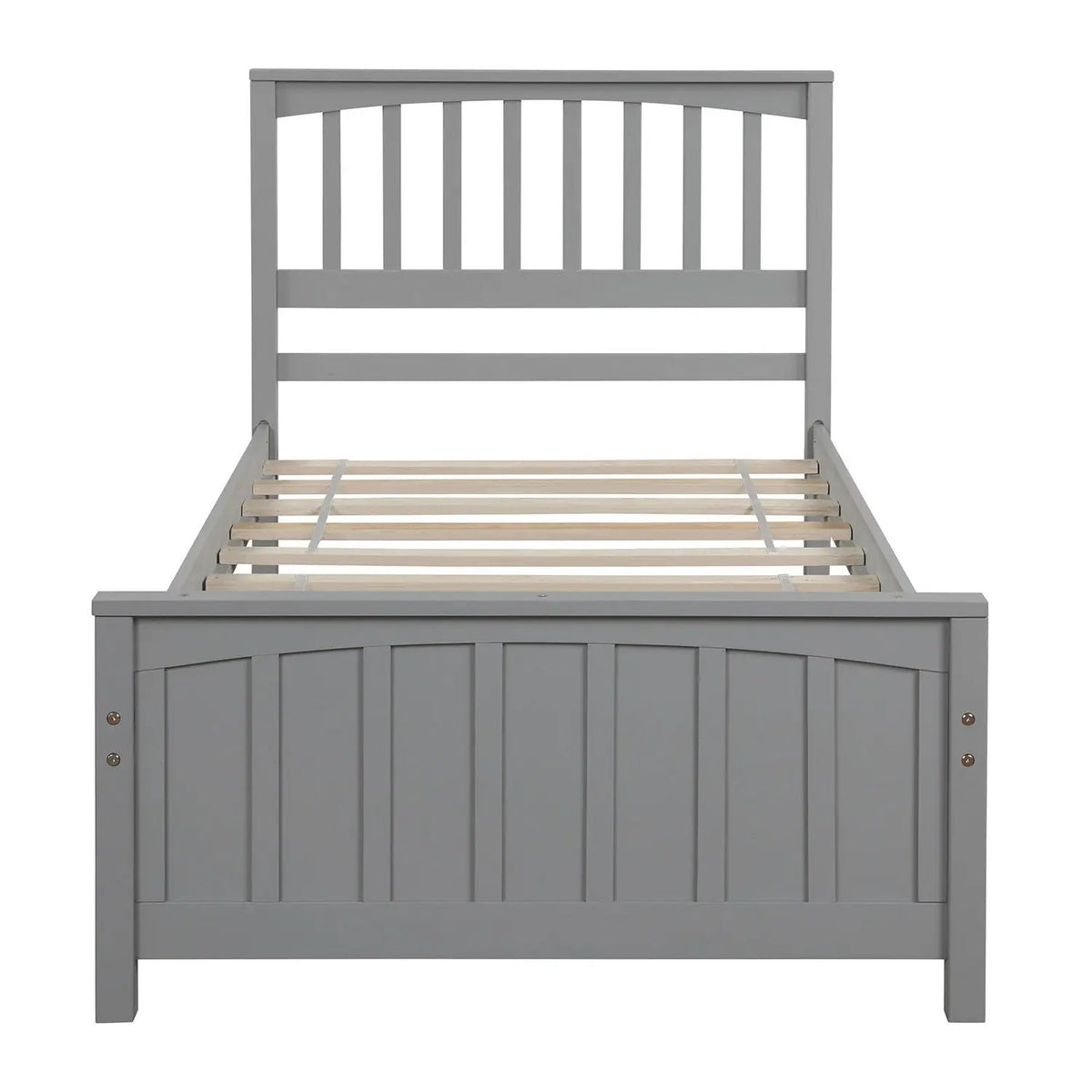 Wood Platform Bed | Headboard And Footboard | Classic Bed Frame | 41.1 Inch Height