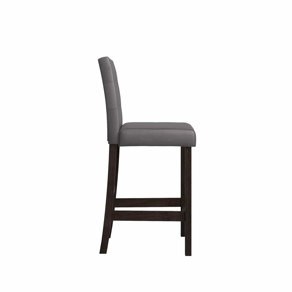 Leon Bar Table And 4 Bar Stools 5 Piece Dining Room Set | 42 x 42 x 36 in | Solid Wood & Polyester | Espresso / White