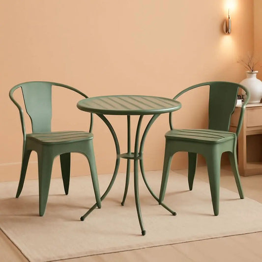 Colmar Outdoor Iron Bistro Set 3 Piece Matte Green from PriceLows™
