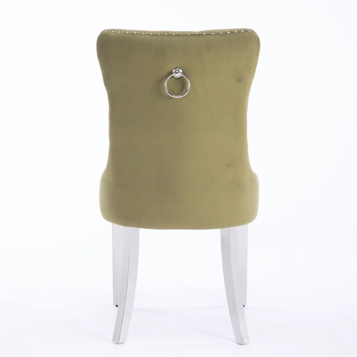 Dining Chair | Tufted Upholstery | Stainless Steel Legs | Set Of 2