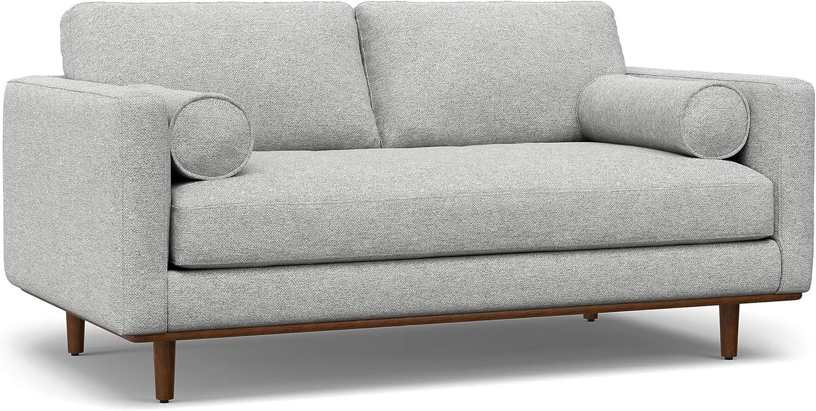 Morrison 72 Inch Mid Century Modern Sofa Set Mist Grey from PriceLows™