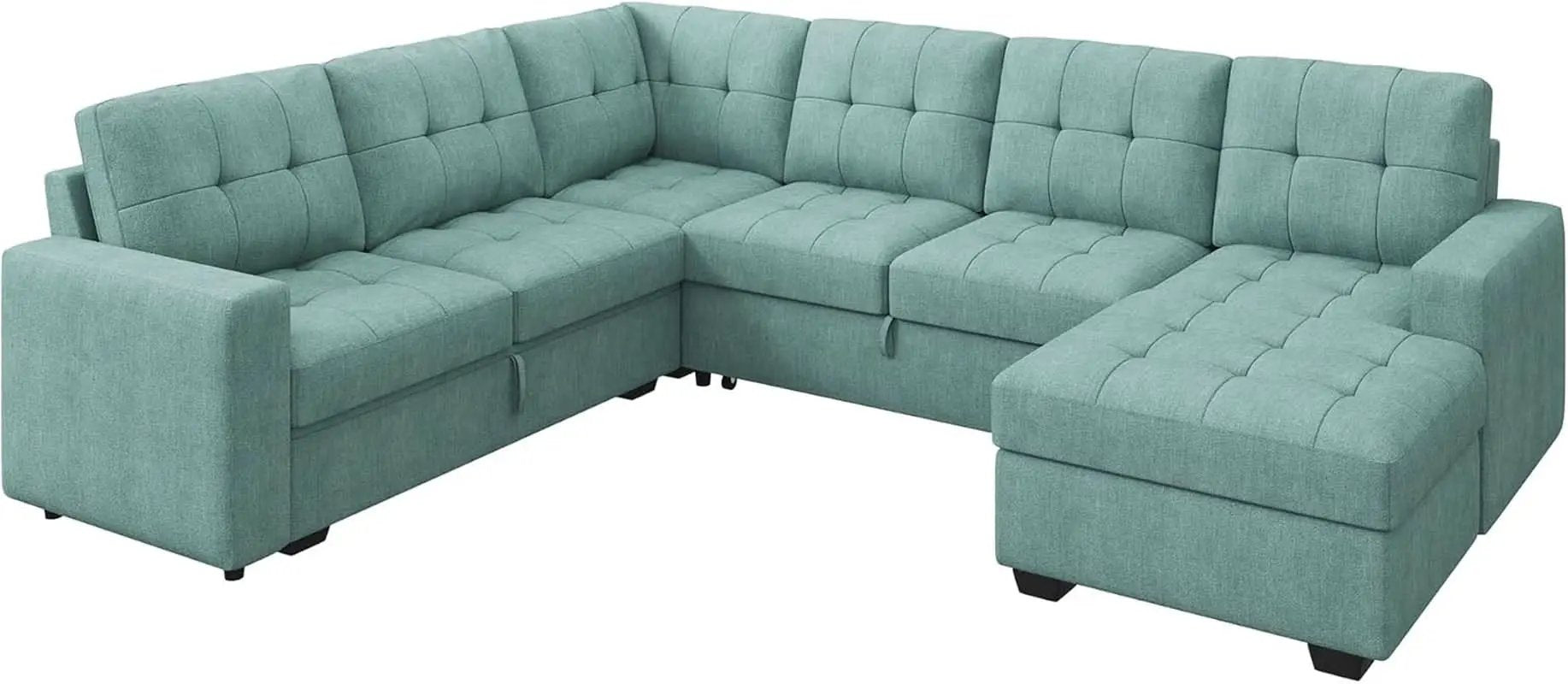 Sectional Sleeper Sofa Bed With Integrated Storage from PriceLows™