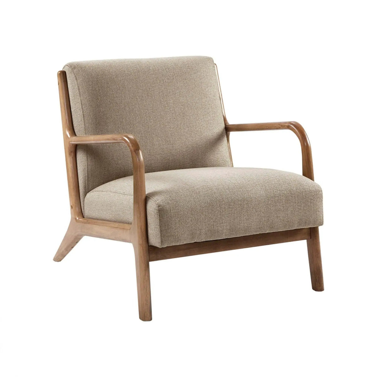 Mid Century Lounge Chair | Solid Wood Frame | High Density Foam | Elm Finish