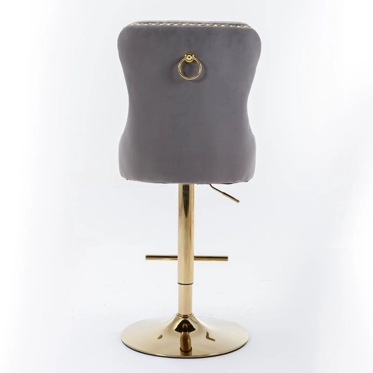 Swivel Barstools | Set Of 2 | Adjustable 25-33 Inch Seat Height | Tufted Back Upholstery