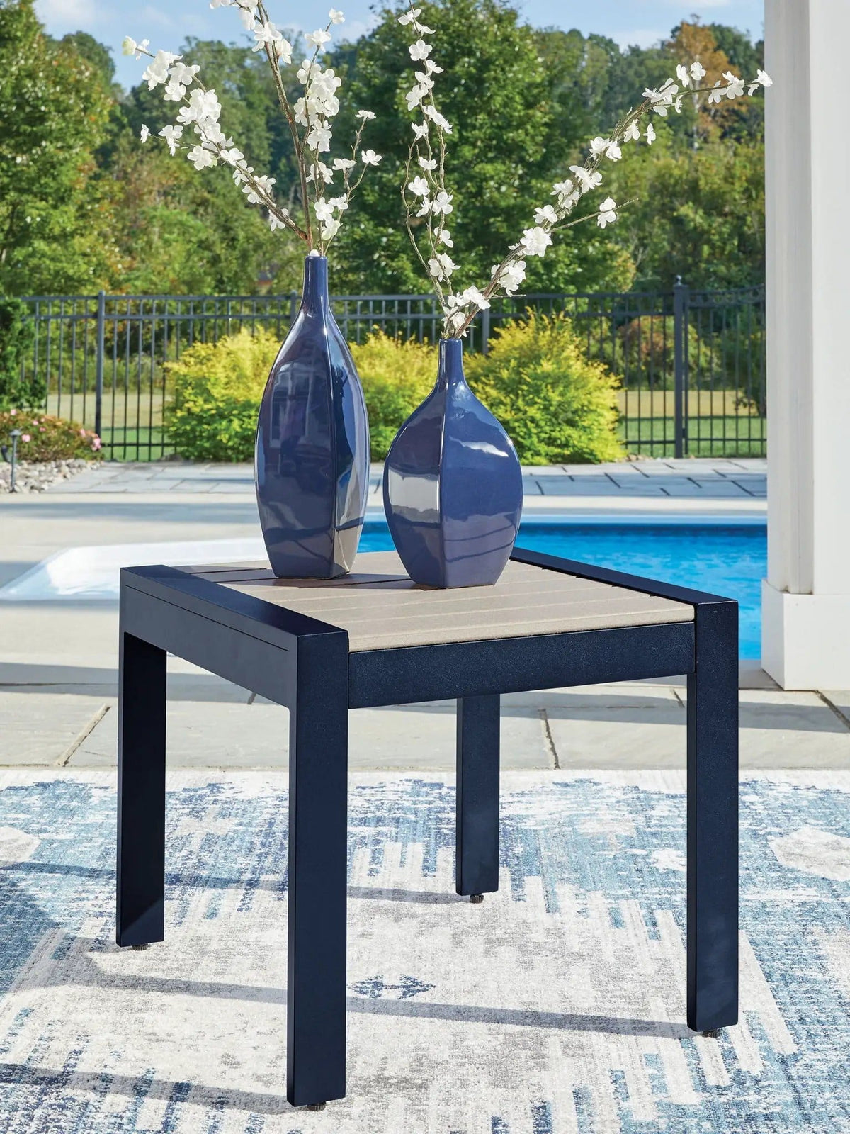 East Beach Blue Coffee Table | 2 Pieces | Wood | Rectangular Cocktail Table