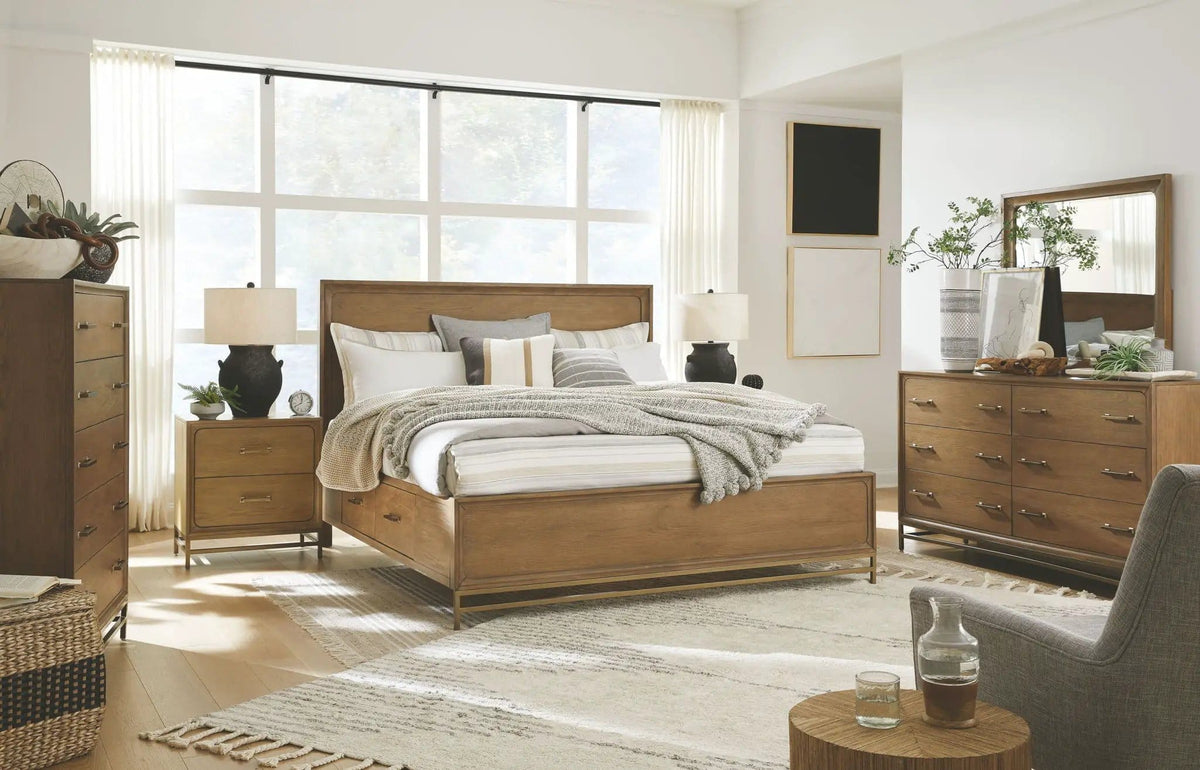 Lindon Double Drawer Dresser | 2 Pieces | Metal & Brass | Bedroom