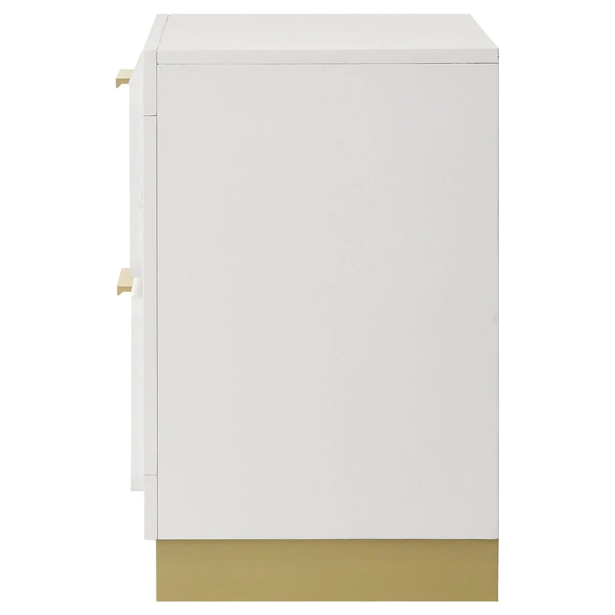 Caraway 2-drawer Nightstand | 22.75 x 14.75 x 23.5 in | Rubberwood & Engineered Wood | White