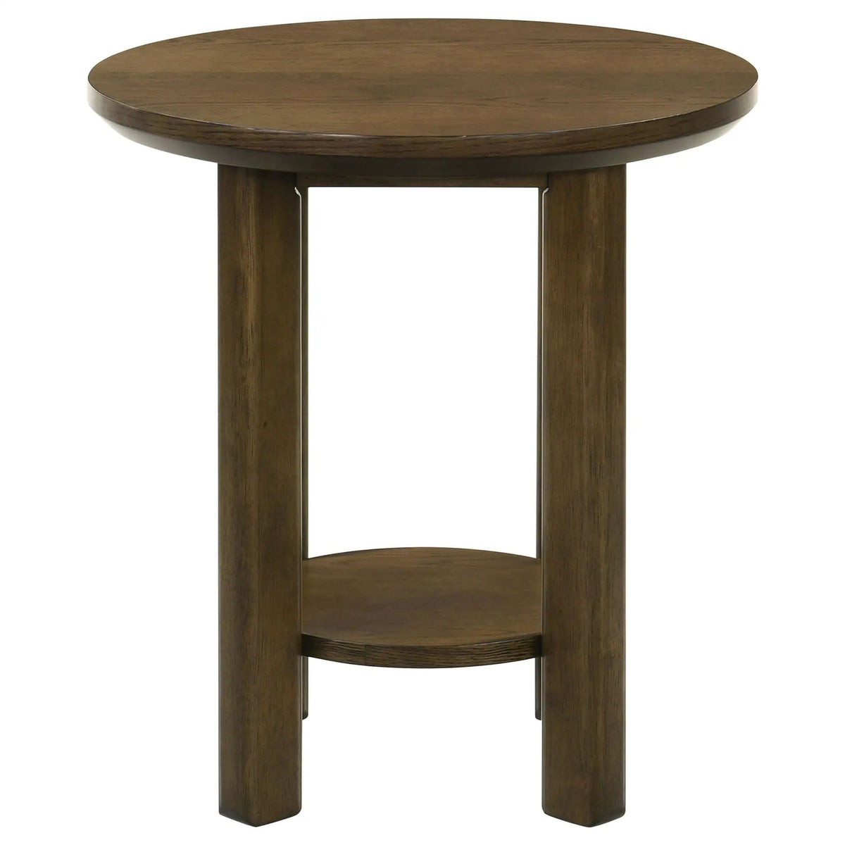 Ottowa 2-piece Round Wood Coffee Table Set | 2-Piece Set | Solid Wood & Oak Veneer | Brown