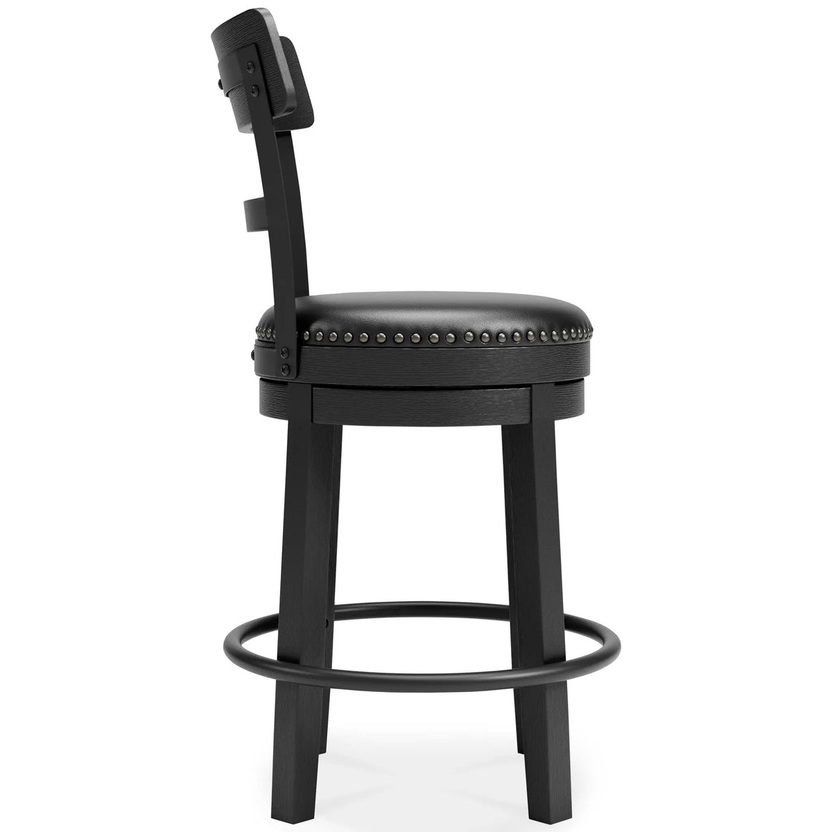 Valebeck Swivel Stool | Full Back | Rustic-Industrial Style | Barstool Height