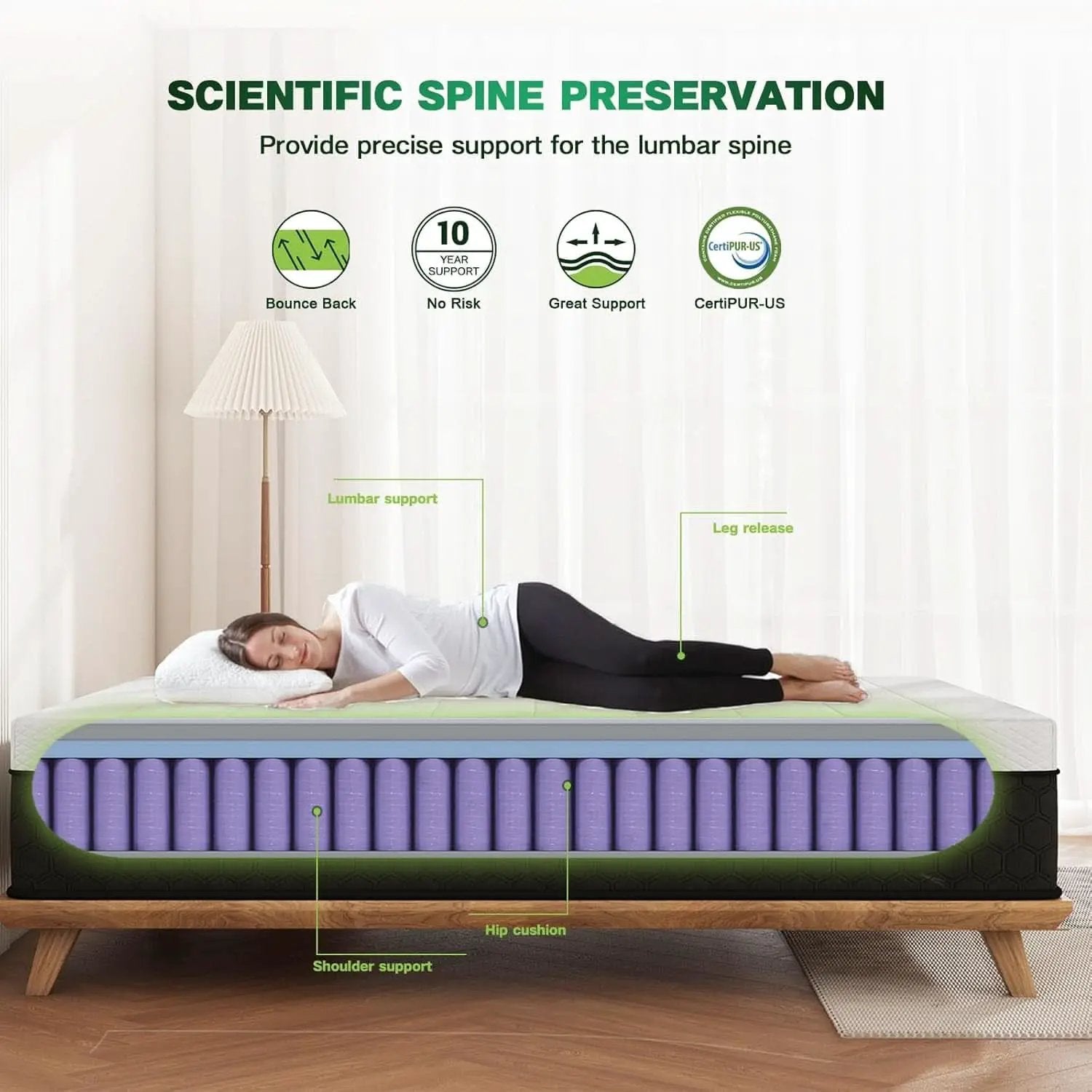 Comfortable 10 Inch Full Hybrid Mattress for Restful Sleep from PriceLows™