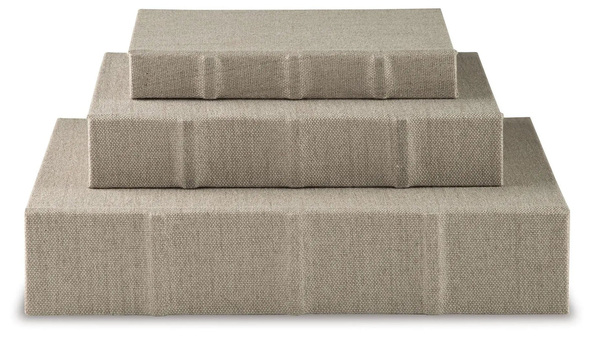 Jolina Keepsake Box Set | Set Of 3 | Linen Cover | Black Velvet Lining