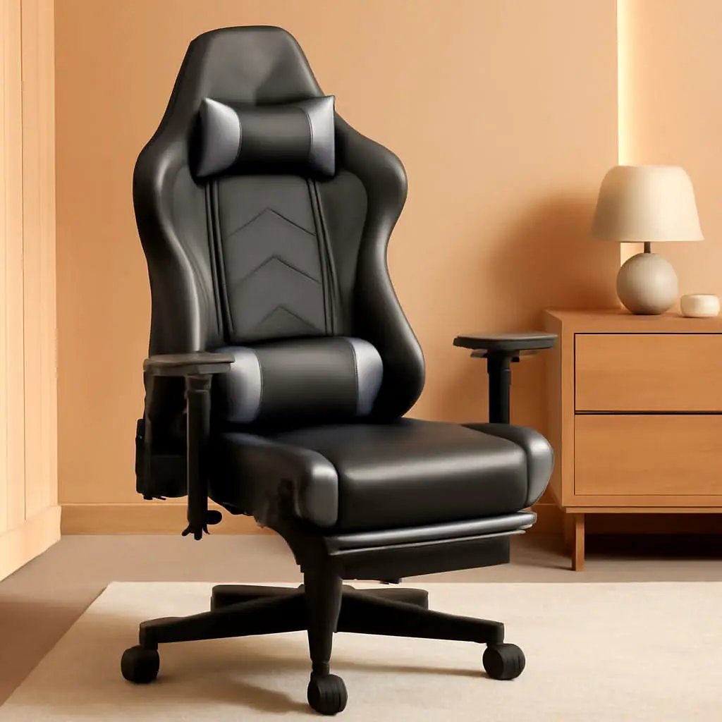 Gray Bluetooth Gaming Chair With Footrest For Home Office from PriceLows™