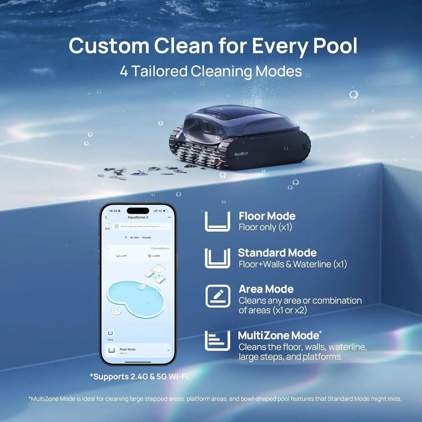 Beatbot AquaSense 2 Robotic Pool Cleaner + Beatbot Robotic Pool Skimmer from PriceLows™